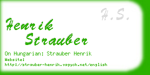 henrik strauber business card